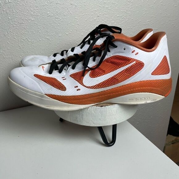 Nike Zoom Orange and White Hyperfuse Basketball Shoes Size 17